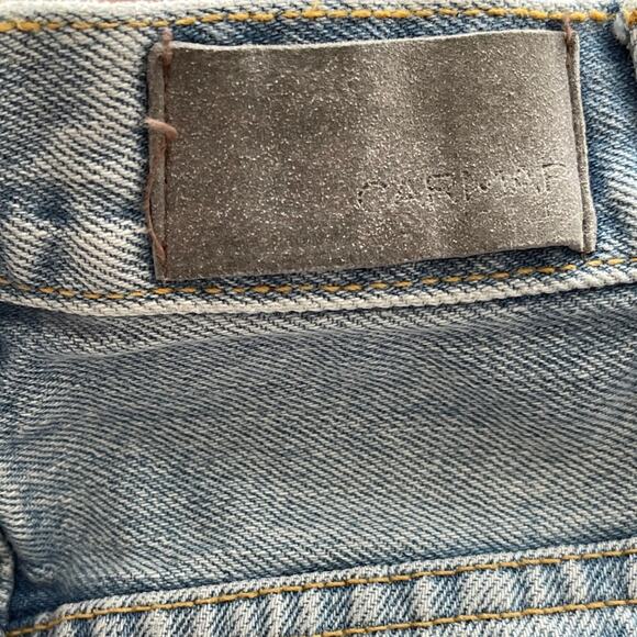 Carmar Beatrice Denim Zip Front Skirt Size 23 - Picture 4 of 5